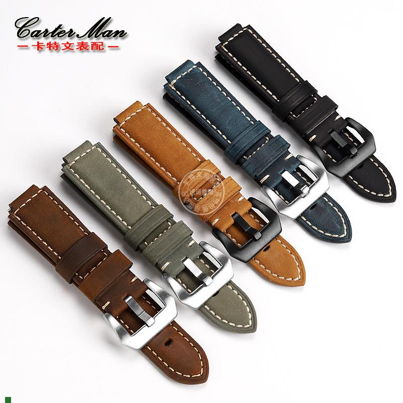 卡特文卡西欧EFB-680ECB-10EYD系列改装复古磨砂真皮手表带男 - 图0
