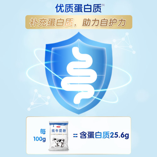 三元纯牛奶粉生牛乳原生高钙高蛋白全家营养食品牛奶400g*3袋 - 图2