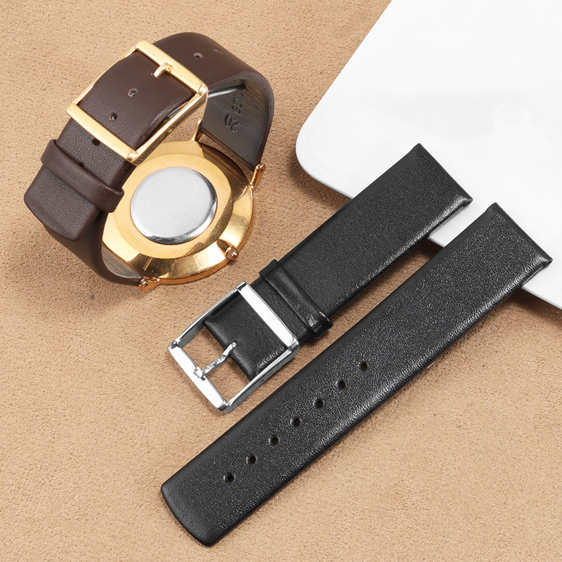 真皮代用ck浪琴dw罗西尼超薄手表带 古图配件