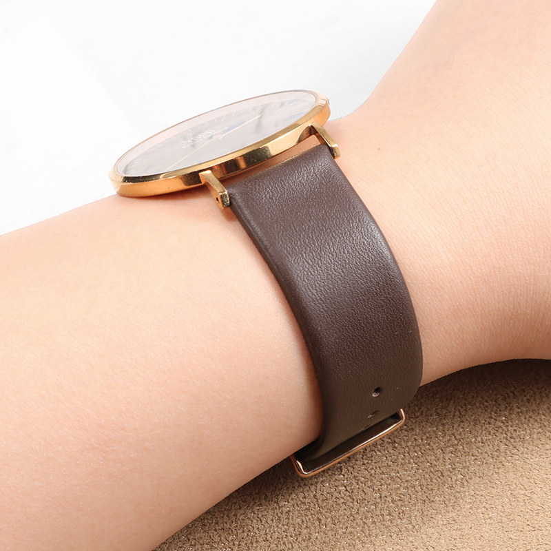 真皮代用ck浪琴dw罗西尼超薄手表带 古图配件