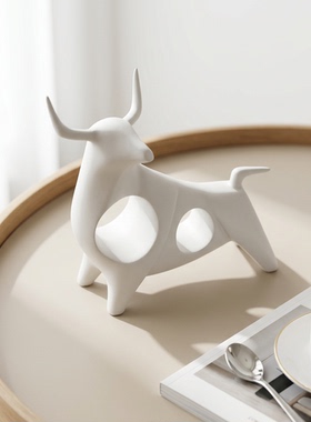 现代简约牛造型创意家居摆件