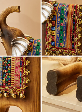 创意大象摆件一对招财家居客厅电视柜酒柜装饰品高级感小众工艺品