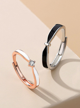 日思夜想情侣戒指男女ins小众