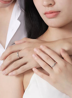 竹够爱你情侣戒指男女ins小众