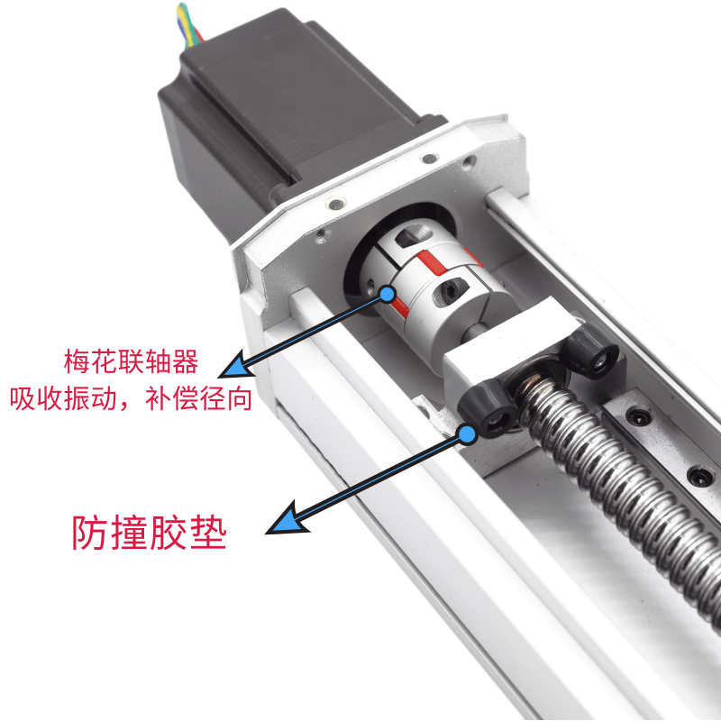 90密封直线模组滑台滚珠丝杠双线轨防尘导轨模组步进电机滑台模组-图2