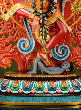 家用桌面彩绘铜像装饰摆件