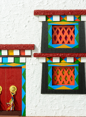 藏村木加粘土手工拼贴藏式风格画