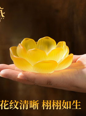 藏村七彩琉璃莲花灯家用桌面供灯