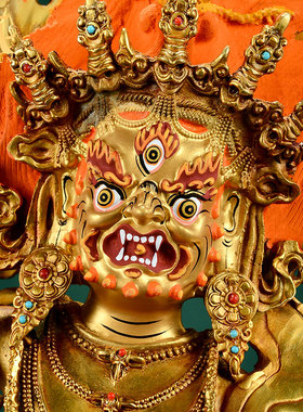 桌面摆件藏村铜全鎏金精工铸造