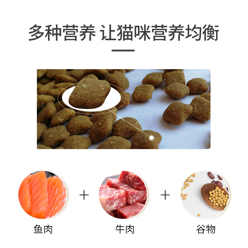 靓贝猫粮 牛肉三文鱼英短美短加菲橘猫幼猫成猫通用猫粮10kg20斤优惠券
