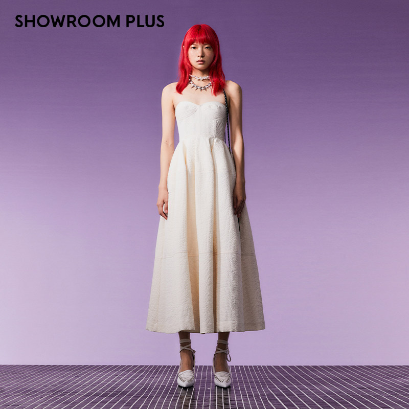 showroomplus春季抹胸小众礼服裙子 showroomplus连衣裙