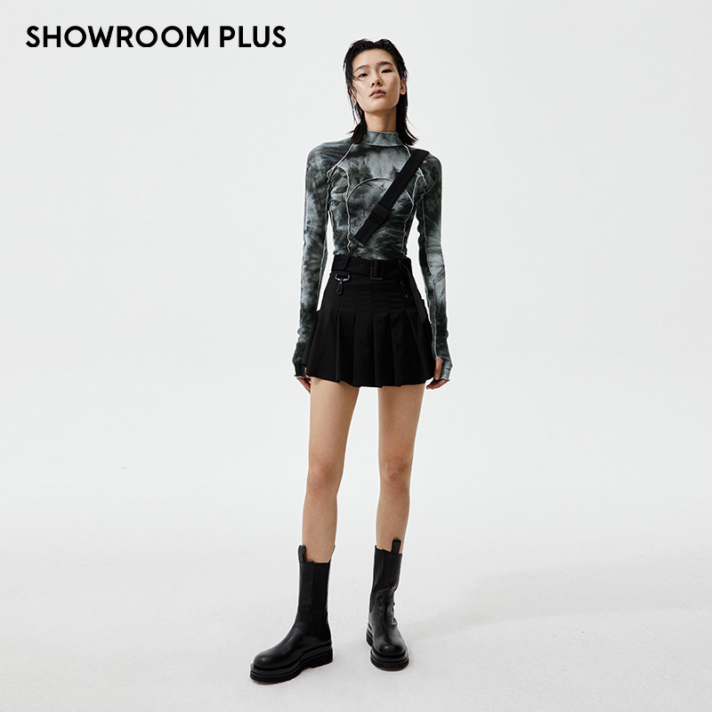 原宿风高腰女子防走光裤裙半身裙 showroomplus半身裙