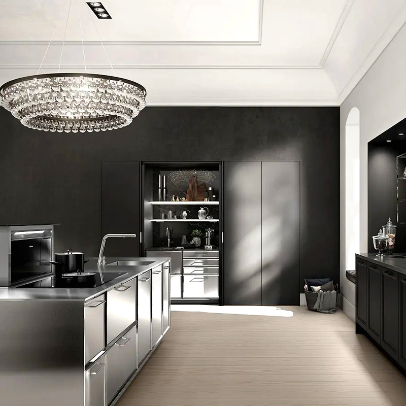 北京整体304全不锈钢橱柜定制开放式厨房台面家用灶台柜厨柜定做,淘宝优惠券,粉丝福利购,淘宝优惠卷