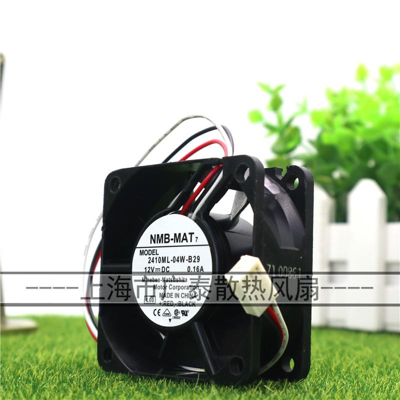 NMB 2410ML-04W-B29/B20 12V 0.16A 6025 6CM 三线双滚珠散热风扇 - 图0