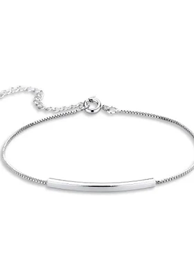 手链弯管潮流设计感女S925巧兰轩纯银半圆配饰简约仿细款欧美时尚