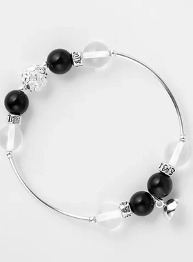 相吸手链爱情情侣地心引力一对情人信物韩版风磁铁款黑曜石男女