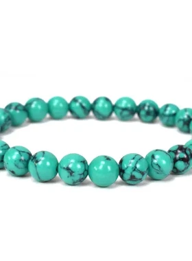 天然红松石爆款8mm手链男女款亚马逊时尚速卖通简约串珠自然