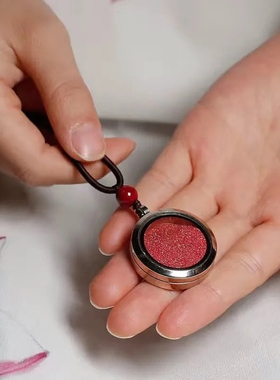 朱砂瓶钛钢项链可打开装东西吊坠嘎乌盒圆形项链随身装朱砂的空瓶