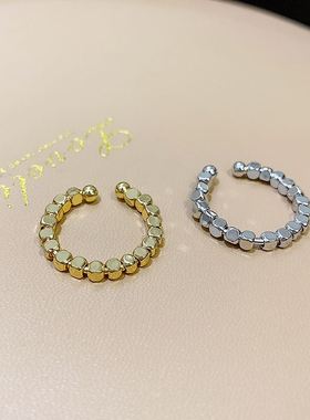 几两碎银开口戒指女复古小众简约冷淡风指环新款百搭网红手饰