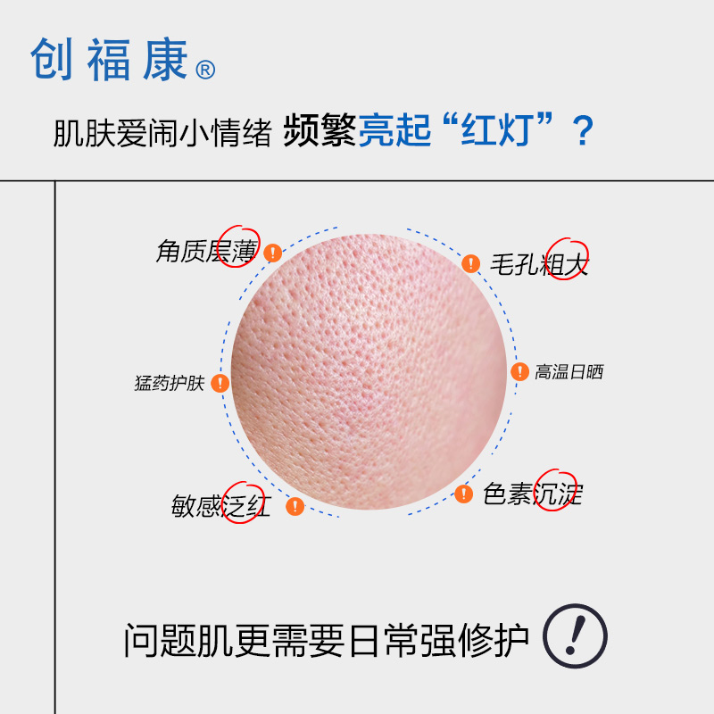 【4盒装】创福康胶原修护贴面膜补水保湿女敏感肌维稳免洗官方-图0