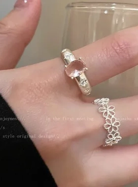 小众气质设计甜美戒指高级感精致花朵轻奢指环食指戒冷淡风女温柔