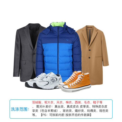洗衣服务5件羽绒服大衣鞋子干洗水洗全国免费上门取送衣卫士 - 图0