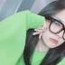 Net đỏ GM chống xanh bảo vệ mắt phẳng gương độc đáo dày bên khung lớn khung đen kính cận thị retro kính nam và nữ mô hình - Kính đeo mắt kính kính cận nam Kính đeo mắt kính