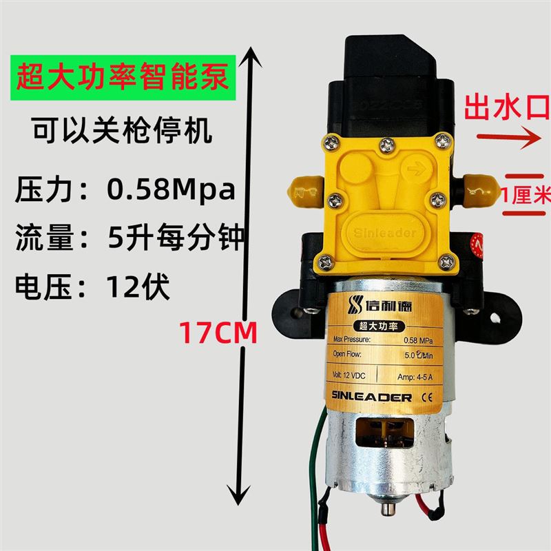 电动喷雾器水泵回流泵大功率水泵12V水泵高压水泵农用喷雾器电机 - 图2