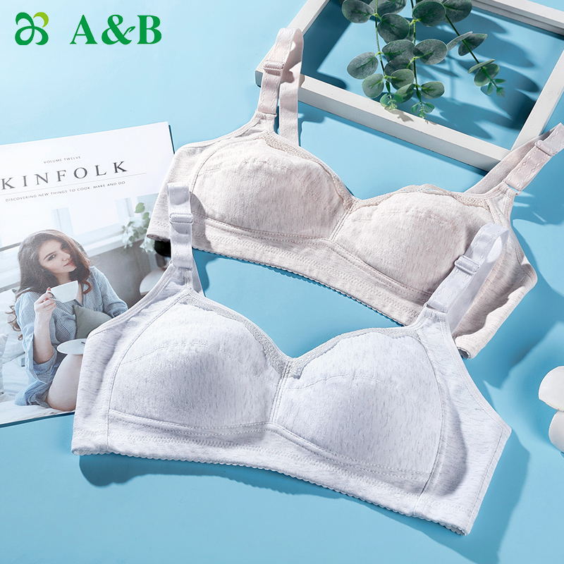 A＆Bab内衣女士文胸舒适无钢圈薄棉透气文胸上托无痕胸罩C433 - 图0