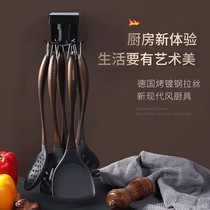 High-temperature resistant silicone pan spade suit Home No Stick Pan Special Fried Vegetable Shovels Kitchen Spoon Drain Spoon Soup Spoon Kitchenware