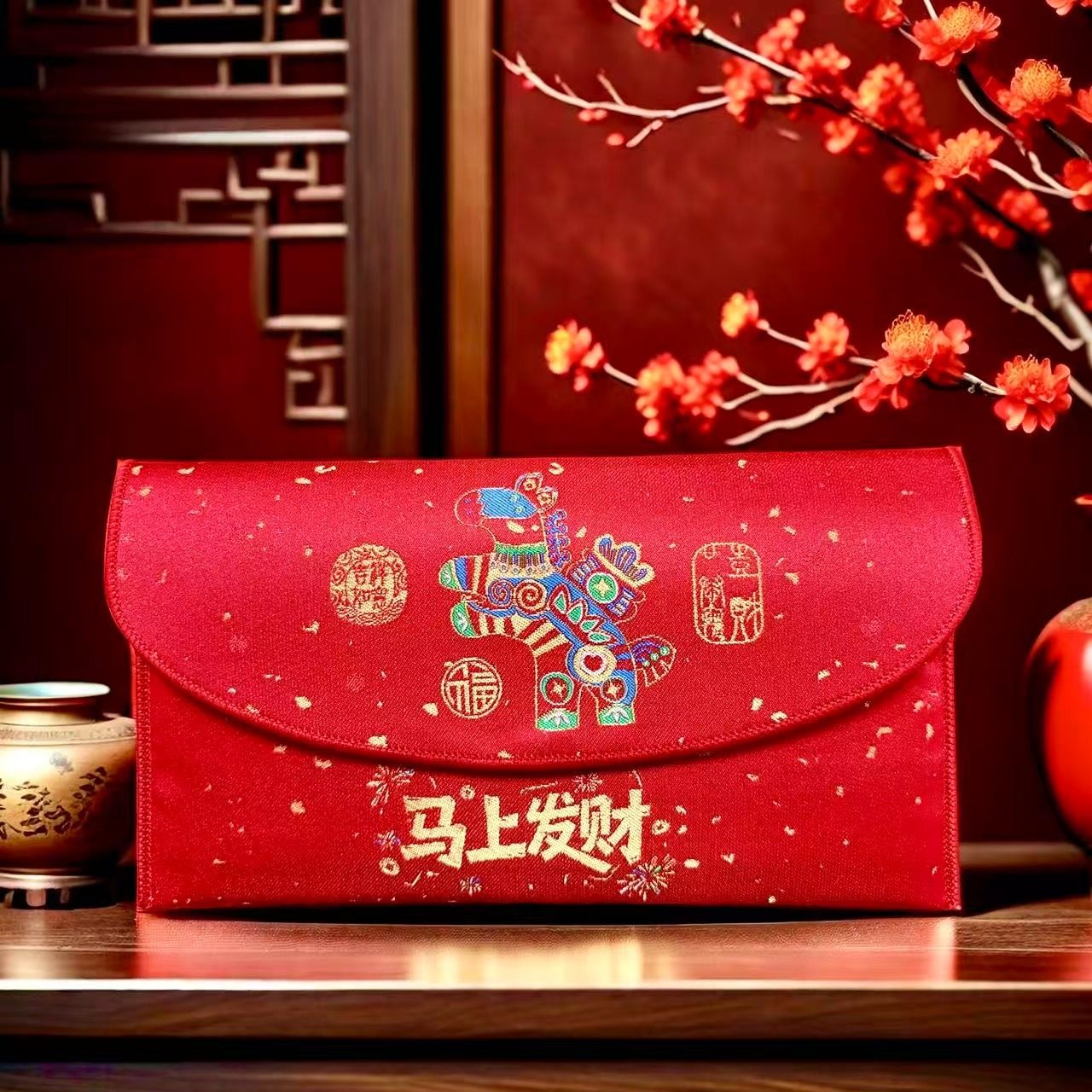 2026新款复古刺绣红包袋马上发财春节婚礼高档布艺利是封红包通用,淘宝优惠券,粉丝福利购,淘宝优惠卷
