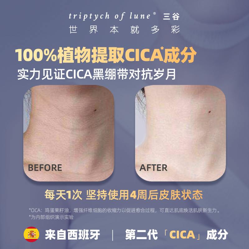 triptychoflune三谷旗舰店三谷黑绷带修护紧致抚纹身体乳抗老焕活新生高阶版CICA霜颈霜1