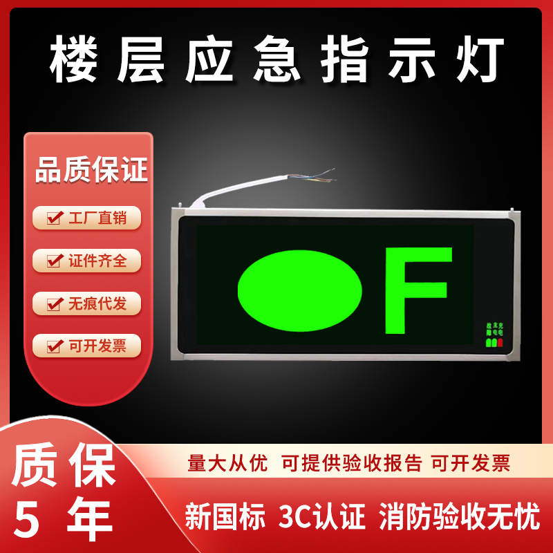 楼层指示灯层数接电指示牌F层消防安全出口疏散通道应急led指示灯 - 图2