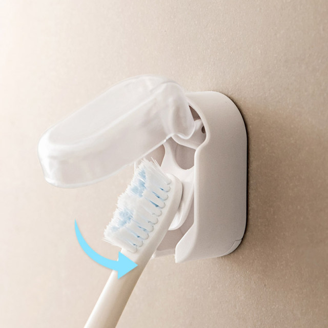 Wall-mounted dustproof electric toothbrush holder with cover