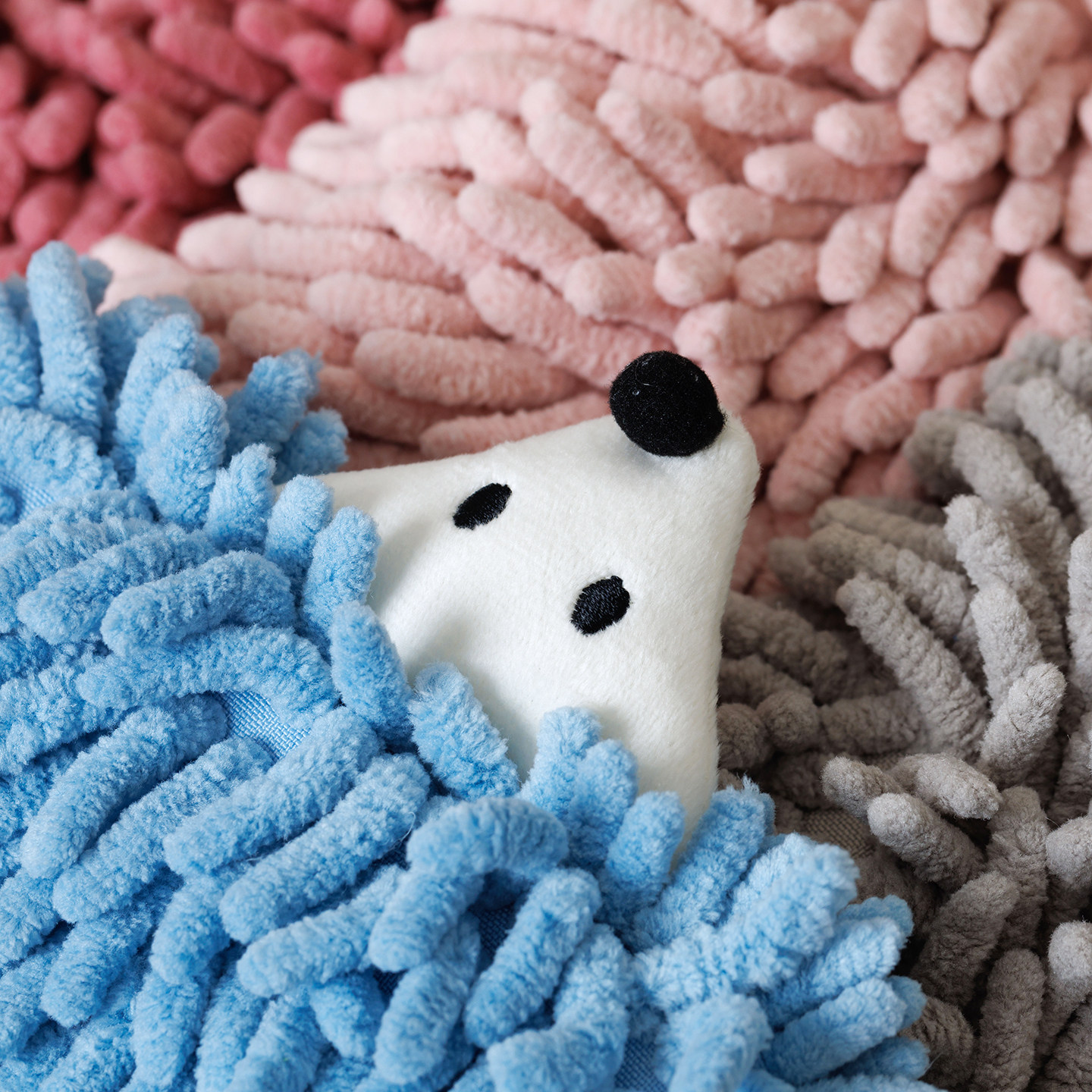 《小刺猬》雪尼尔擦手巾速干可爱软软擦手球复古厨房可挂抹布,淘宝优惠券,粉丝福利购,淘宝优惠卷