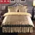 Cao cấp sang trọng châu Âu satin jacquard bốn mảnh cotton cotton trải giường ngủ giường bed bedding giường cưới - Váy Petti