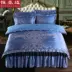 Cao cấp sang trọng châu Âu satin jacquard bốn mảnh cotton cotton trải giường ngủ giường bed bedding giường cưới - Váy Petti