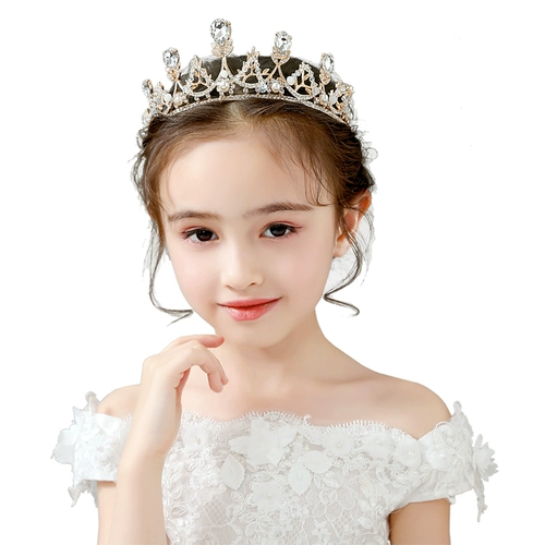 Корейский детский милый аксессуар для волос для принцессы, детская золотая корона, для выступлений