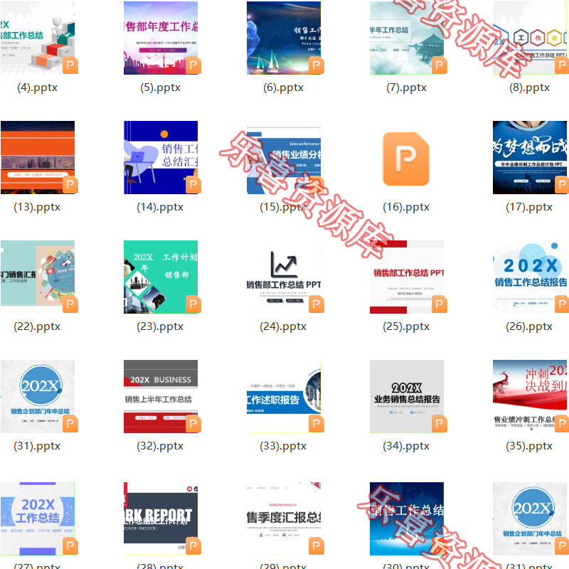 销售部工作总结销售经理述职汇报PPT模板市场部个人年终中计划ppt