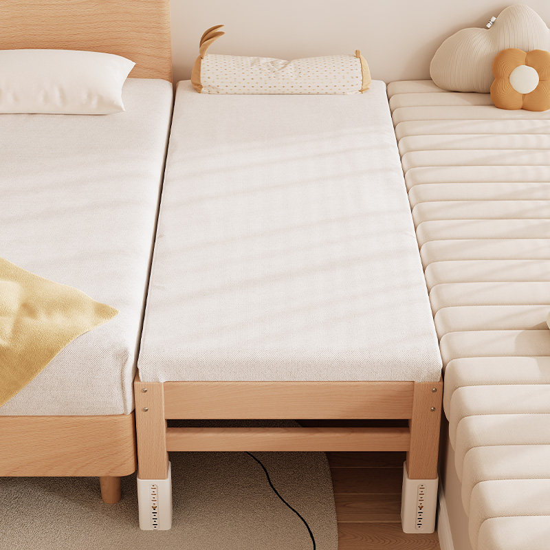 榉木婴儿拼接床实木儿童床边加宽大人可睡扩宽神器可调高度延长床,淘宝优惠券,粉丝福利购,淘宝优惠卷