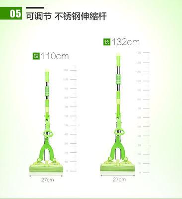 吸水海绵拖把可伸缩对折式挤水家用胶棉拖把头地拖拖布免手洗 - 图0