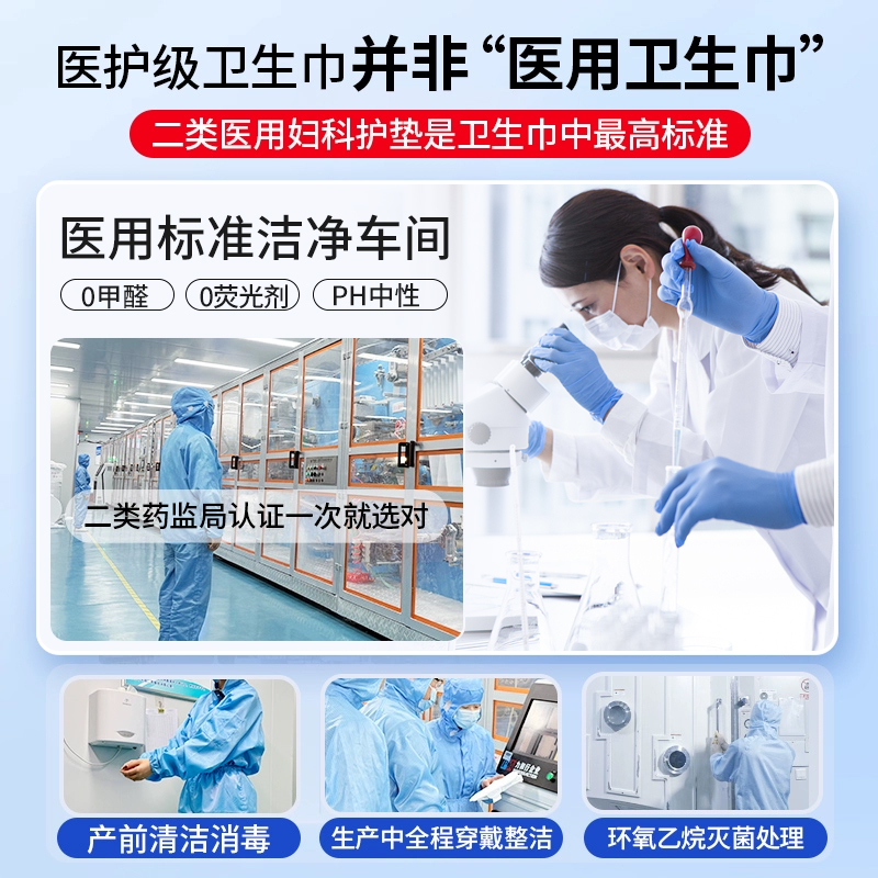 奥美医疗医用卫生巾形状护理垫械字号灭菌姨妈巾吸收垫官方旗舰店