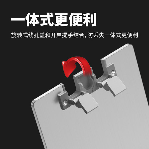 欧驰电工不锈钢地插防水防尘银色隐藏开启式五孔网络电话地插座盒 - 图2