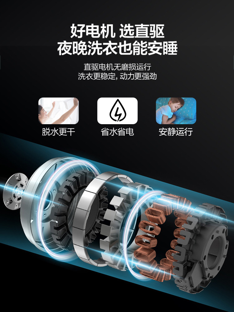 美的直驱10公斤kg波轮式家用洗衣机 美的建园洗衣机