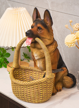 玄关入户放钥匙收纳摆件创意狗客厅茶几零食杂物置物电视柜装饰品