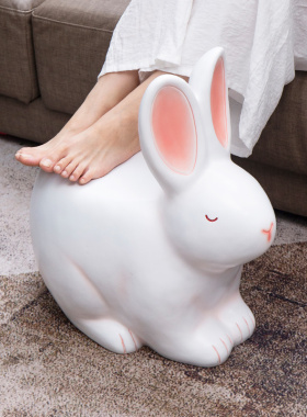 卡通兔子家用门口穿鞋凳装饰摆件