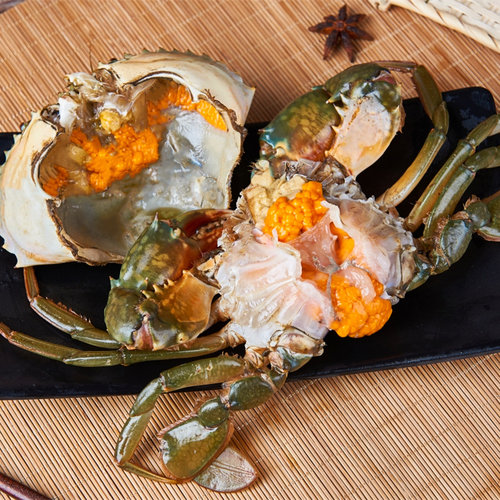 三门青蟹 野生鲜活特大 超大非黄油蟹 红鲟猷蠓 海鲜 3斤红母膏蟹 - 图0