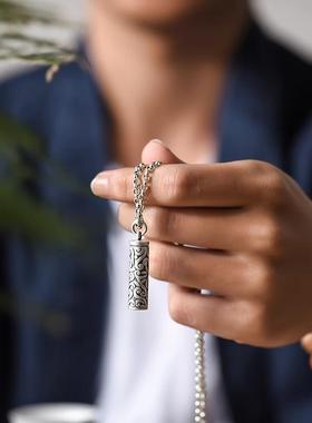 9999纯银空心吊坠可打开装东西放