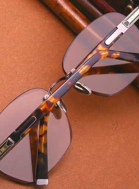 箫秒水晶眼镜男款天然石头镜正品蛤蟆镜高档太阳镜无框墨镜开车