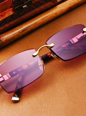 2024高贵紫水晶石头眼镜清凉